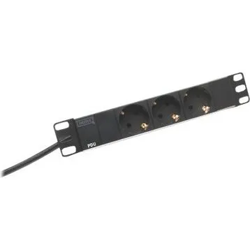 DIGITUS DN-95411 3-stik 16A Rack-PDU, 1U, Aluminium