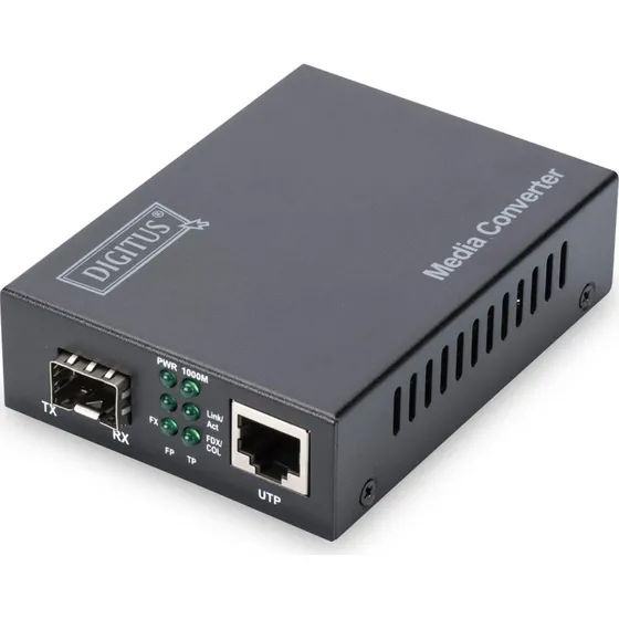 DIGITUS DN-82130 Fibermedieomformer 1GbE SFP til RJ-45