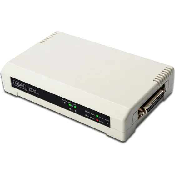 DIGITUS DN-13006-1 Printserver med 2x USB 2.0 & 1x Parallel
