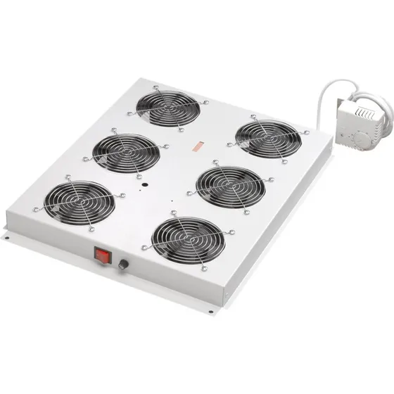 Digitus DN-19 FAN-4-SRV Racktag med 2 blæsere, lysegrå, 19"