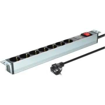 DIGITUS DN-95407 7-stik Stikdåse 1U 19" Grå 2m