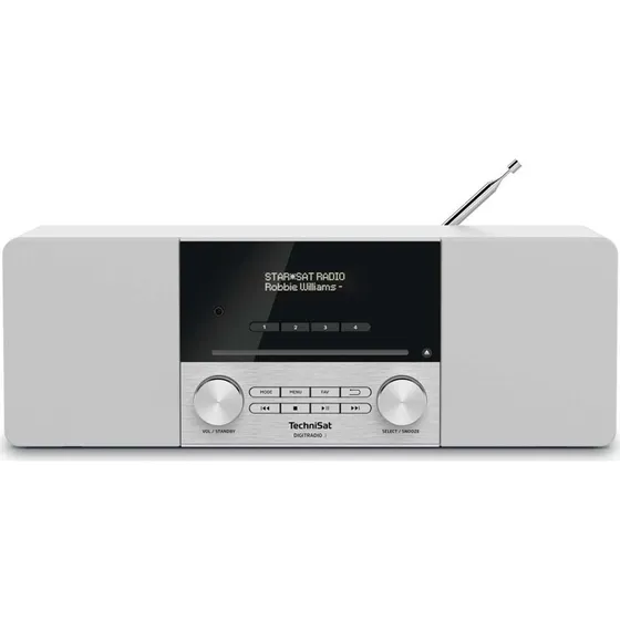 TechniSat Digitradio 3 DAB+/FM Radio med CD, USB & Bluetooth, Hvid