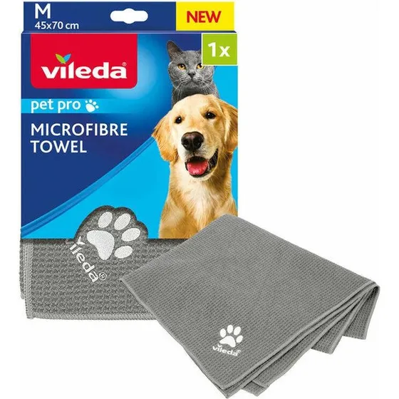 Vileda Pet Pro Mikrofiberhåndklæde Grå M 45×70 cm