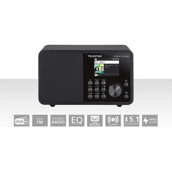 Telestar DIRA M 1 A DAB+ Mobilradio med Bluetooth, Sort