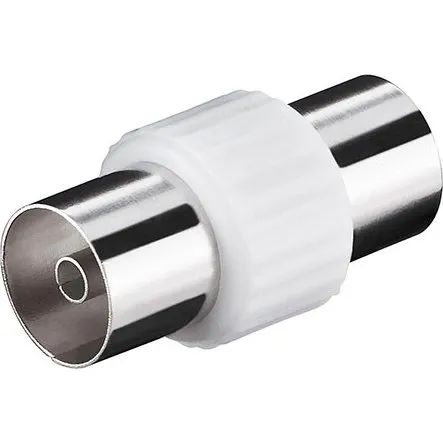 Goobay CA 1011 Antenneadapter IEC/Hun til IEC/Hun, Hvid