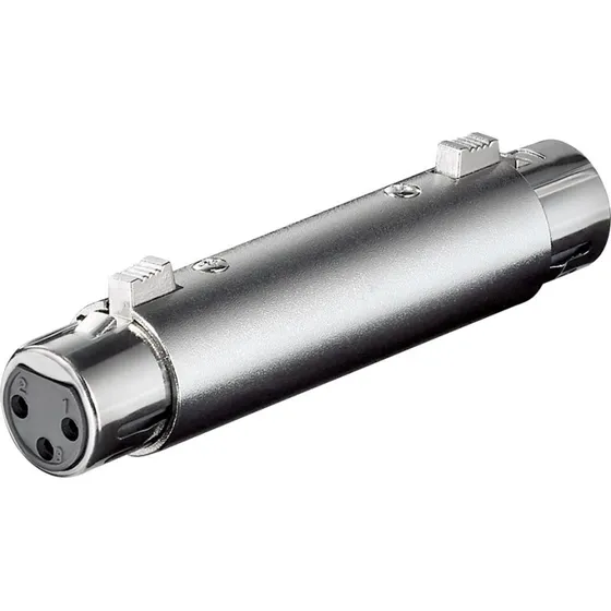 goobay XLR 3P hun til 3P hun, nickel finish