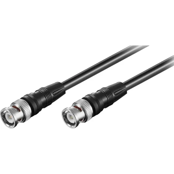Goobay BNC-kabel 2m 50 Ohm, sort, dobbelt afskærmet