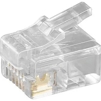 Goobay RJ12 Telefonkonnektor 6P6C, Transparent