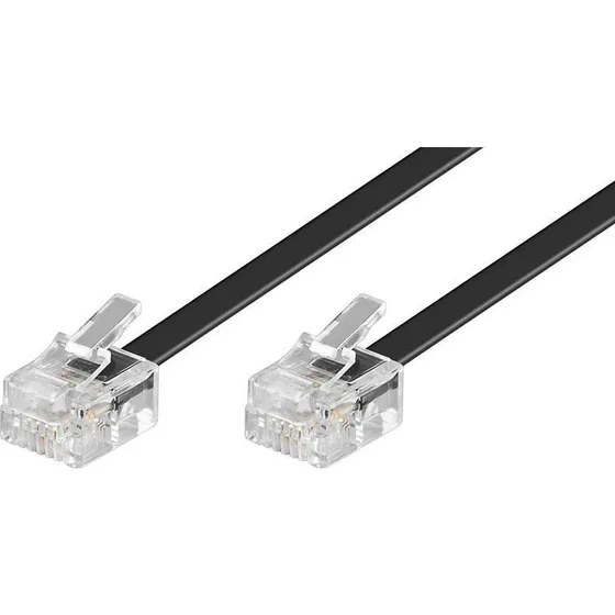 goobay Telefonledning 6m Sort (2 x RJ11)