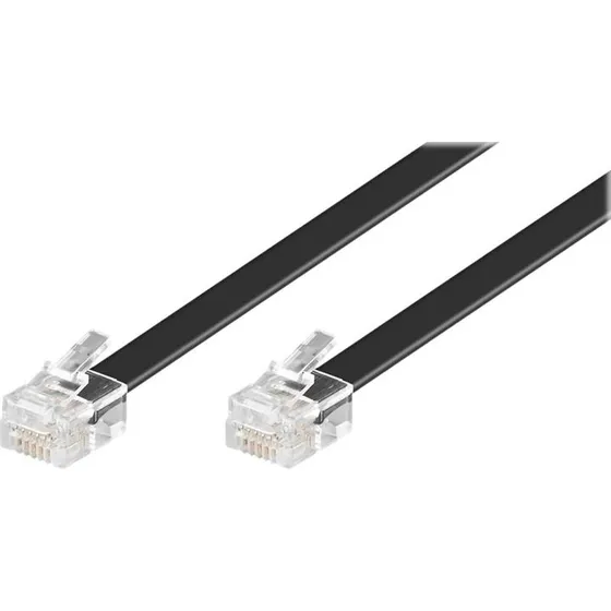 goobay 3m Telefonledning RJ12 (han-han) Sort