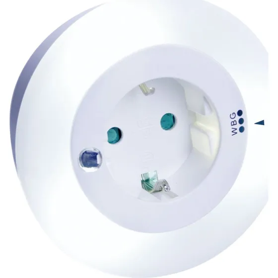 REV LED Stikkontakt med Natlampe (1W)