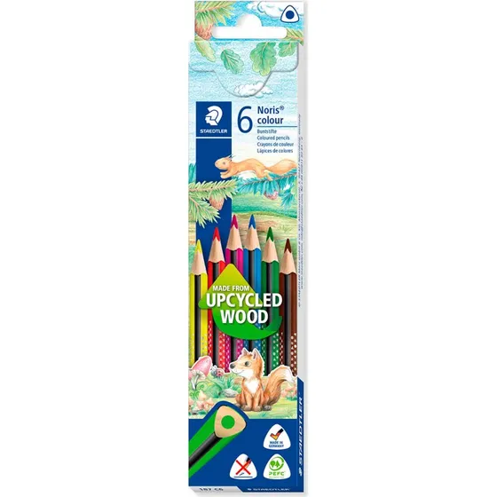 Staedtler Noris Farveblyant Trekantet 6 Farver (Upcycled)