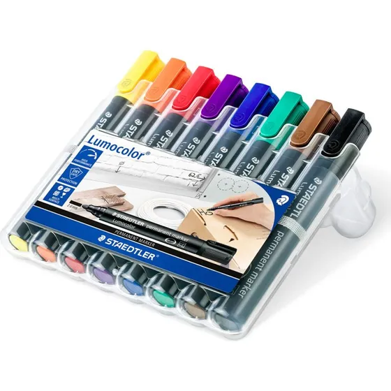 Staedtler Lumocolor 352 Permanent Markør 2 mm, 8 farver