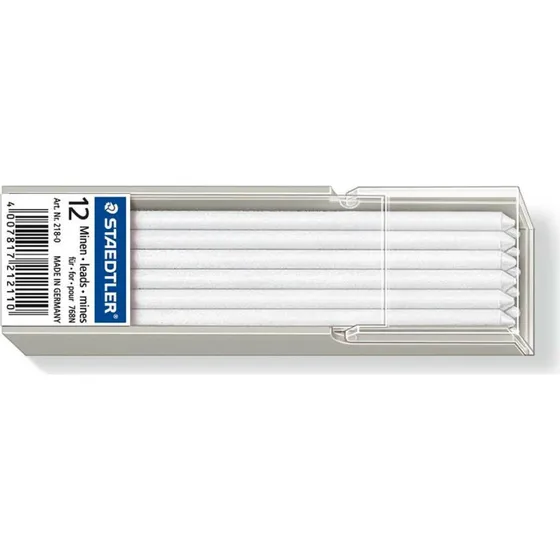Staedtler Lumocolor 218 Hvid 3mm Non-Permanent Blyantbly (12 stk)