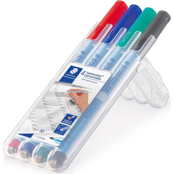 Staedtler Lumocolor Correctable M 4 farver