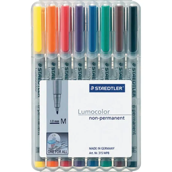 Staedtler Lumocolor Non-P 1,0 mm 8 farver