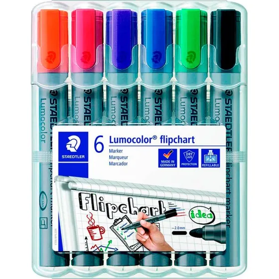 Staedtler Lumocolor Flip C-Marker 2mm 6 farver