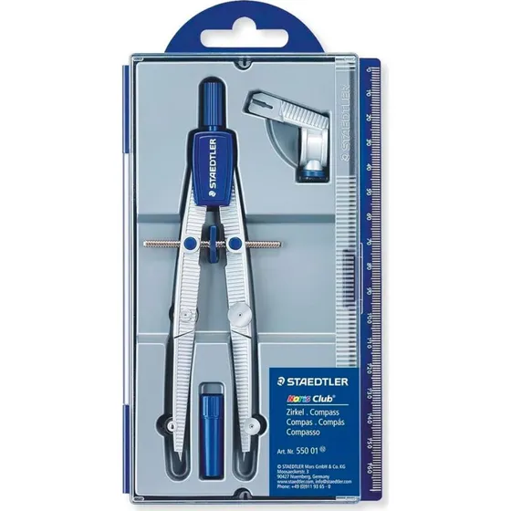Staedtler Noris 550 Skolepasser med adapter i box