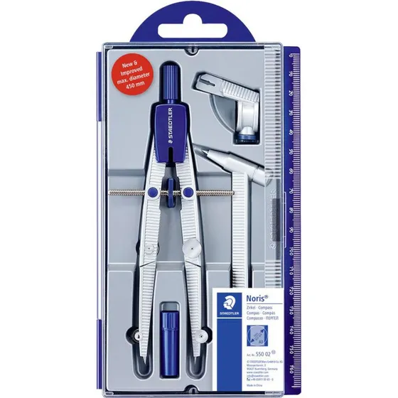 Staedtler Noris 550 Skolepasser med Forlængerben i Boks