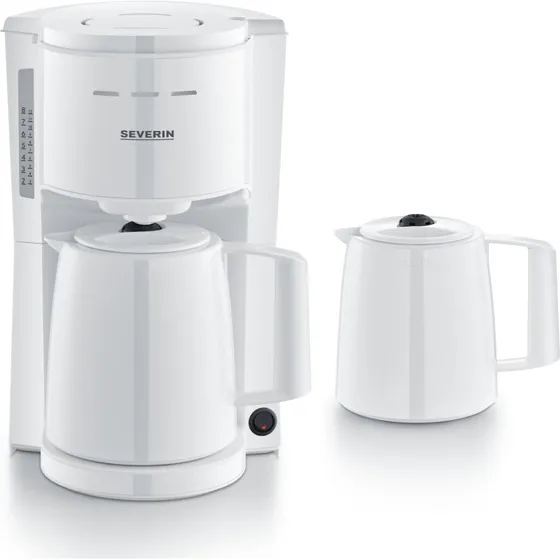 Severin KA 9309 1L Hvid Filterkaffemaskine med Termokande