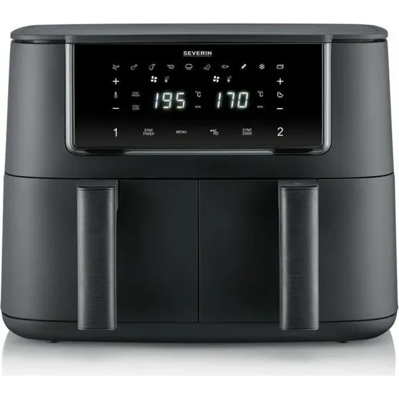 Severin FR2463 Dual Zone Airfryer 2x4L, 2600W, Sort