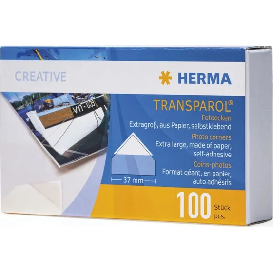 Herma 1302 Transparol Fotohjørner, 100 stk