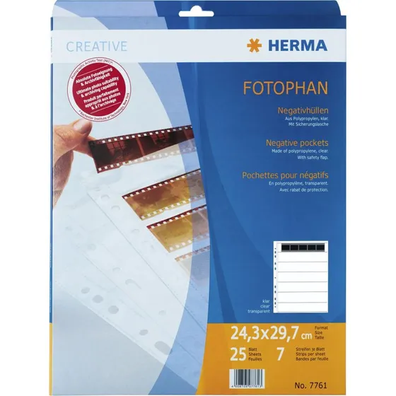 HERMA Fotophan Negativ Lommer 7x5 cm, 25 stk