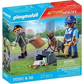 Playmobil Politieftersøgning med hund (71731)