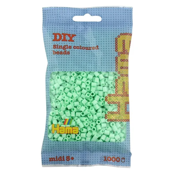 Hama Pastel Mint Midi Perler – 1000 stk. i pose