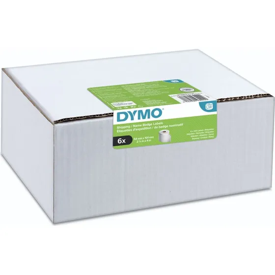 Dymo LabelWriter Forsendelsesetiketter 54x101mm, 6 ruller x 220 stk