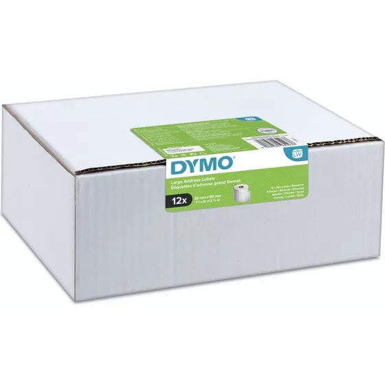 Dymo LabelWriter Adresselabel 36x89mm, 12 ruller x 260 stk