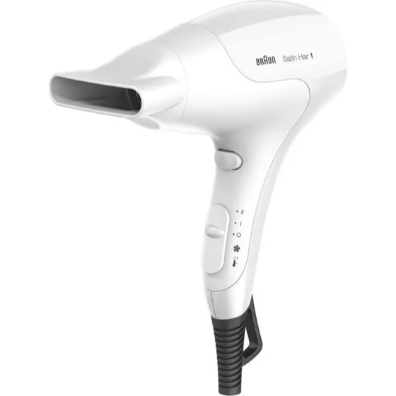 Braun Satin Hair 1 HD180 Hårtørrer 1800W Hvid