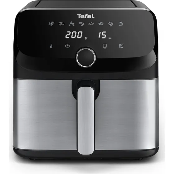 Tefal Easy Fry Mega EY855D10 7,5L Airfryer, 2,02 kW, Sort/Rustfrit Stål