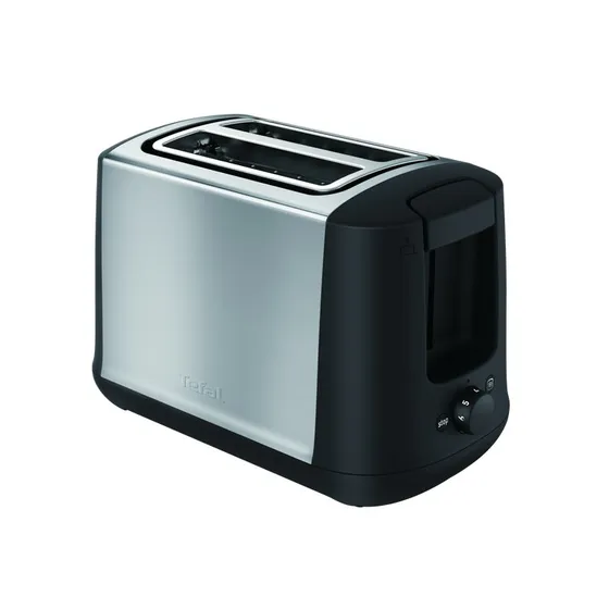 Tefal Confidence TT340830 Brødrister 2 Skiver 850W Børstet Rustfrit Stål Sort