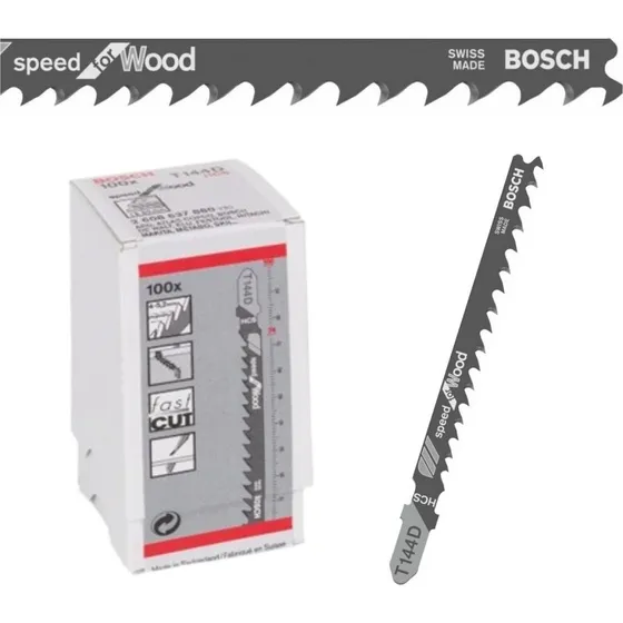 Bosch T144D Stiksavsklinge til Træ, 100 stk.