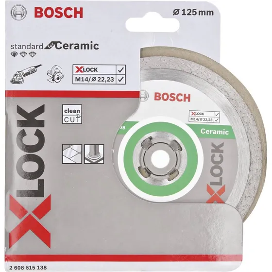 Bosch X-LOCK Diamantskæreskive 125x22,23mm til Keramik