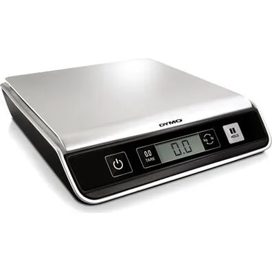 DYMO M5 Brev- og Pakkevægt, 10 kg, USB, Sølv/Sort