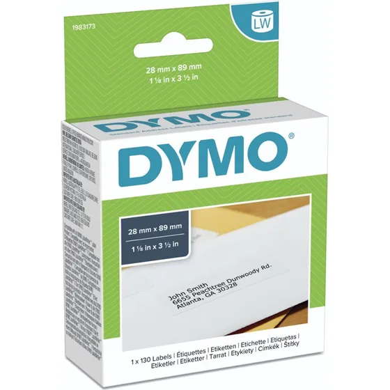DYMO LabelWriter Adresselabel 28x89 mm, 130 stk