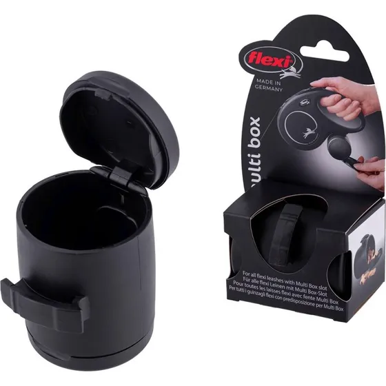 Flexi Multi Box Black – Hundedispenser til poser og godbidder