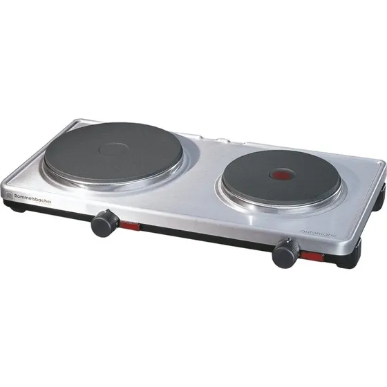 Rommelsbacher AK 3099/E Dobbelt Kokplade, 3000W, Rostfri Stål, Tyskland