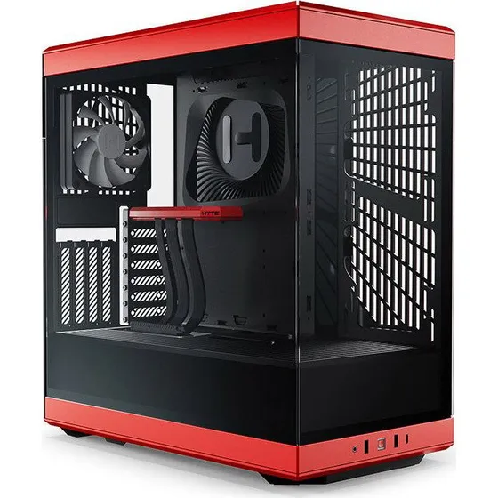 HYTE Y40 Red Miditower med panoramisk glas