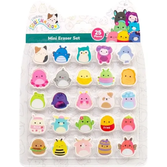 Squishmallows Viskelæder Sæt 25 Stk.