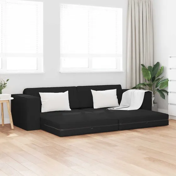 vidaXL Sovesofa Sort 245x78x77 cm Stof