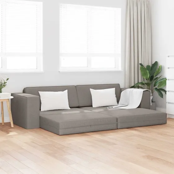 vidaXL Sovesofa Gråbrun 245x78x77 cm Stof