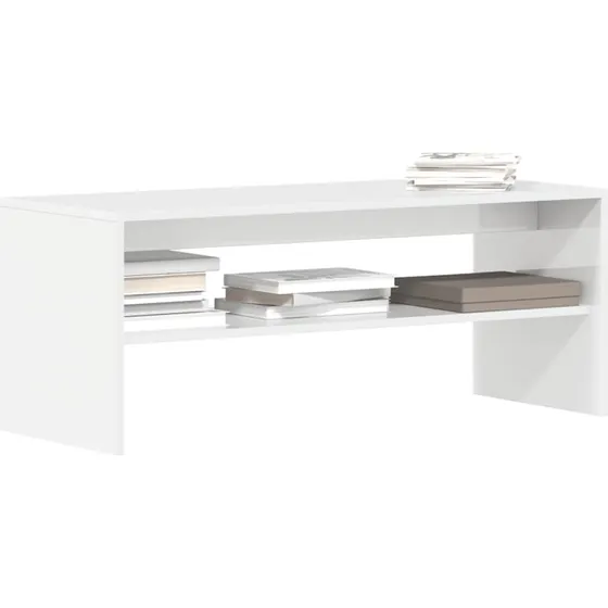 vidaXL tv-bord 100x40x40 cm konstrueret træ hvid højglans