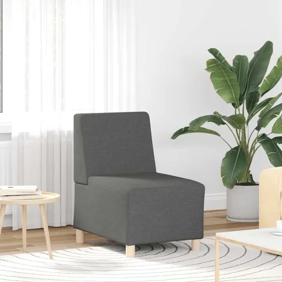 vidaXL modulær sofa uden armlæn mørkegrå 55 cm stof