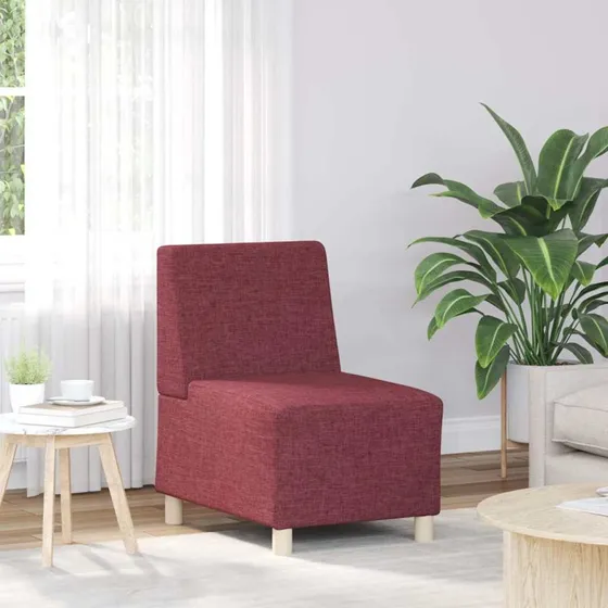 vidaXL modulær sofa uden armlæn vinrød 55 cm stof