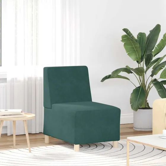 vidaXL Modulsofa enhed uden arme, Sort, 55 x 74 x 82 cm