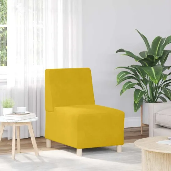 vidaXL modulær sofa uden armlæn 55 cm gul fløjl