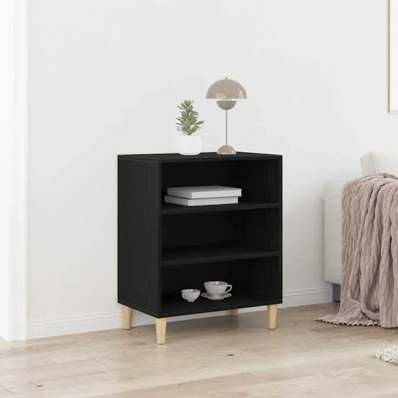 vidaXL Sideboard Sort Eg 57 x 35 x 70 cm Konstrueret Træ